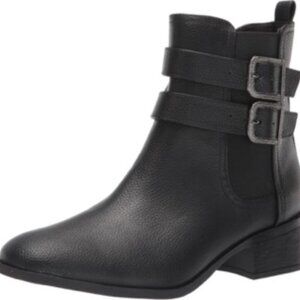 Kenneth Cole Reaction Salt Biker Jewel Women's 6 M Black Buckle Chelsea Booties